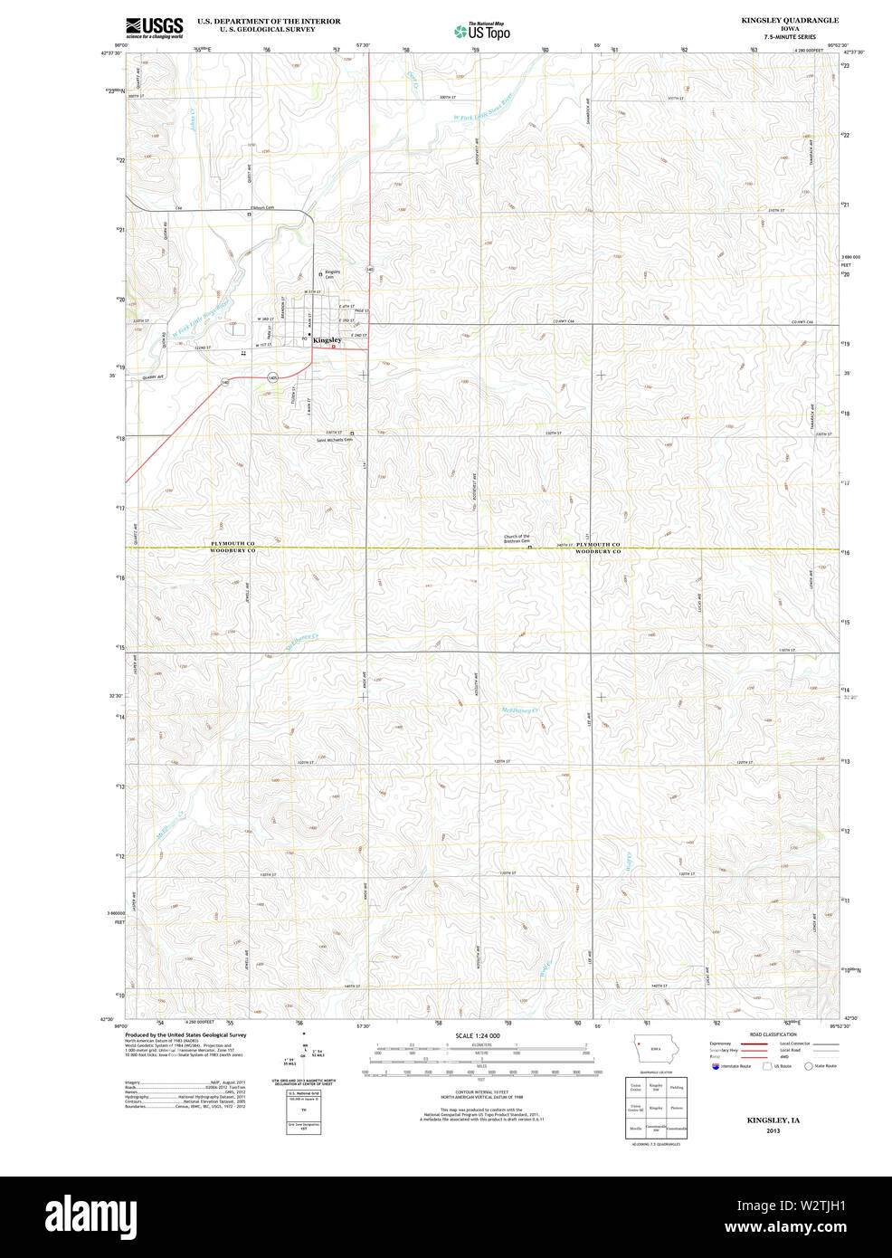 Kingsley iowa map hires stock photography and images Alamy