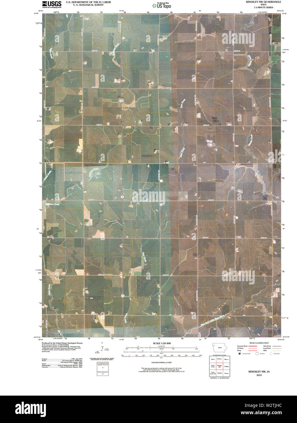 Kingsley iowa map hires stock photography and images Alamy