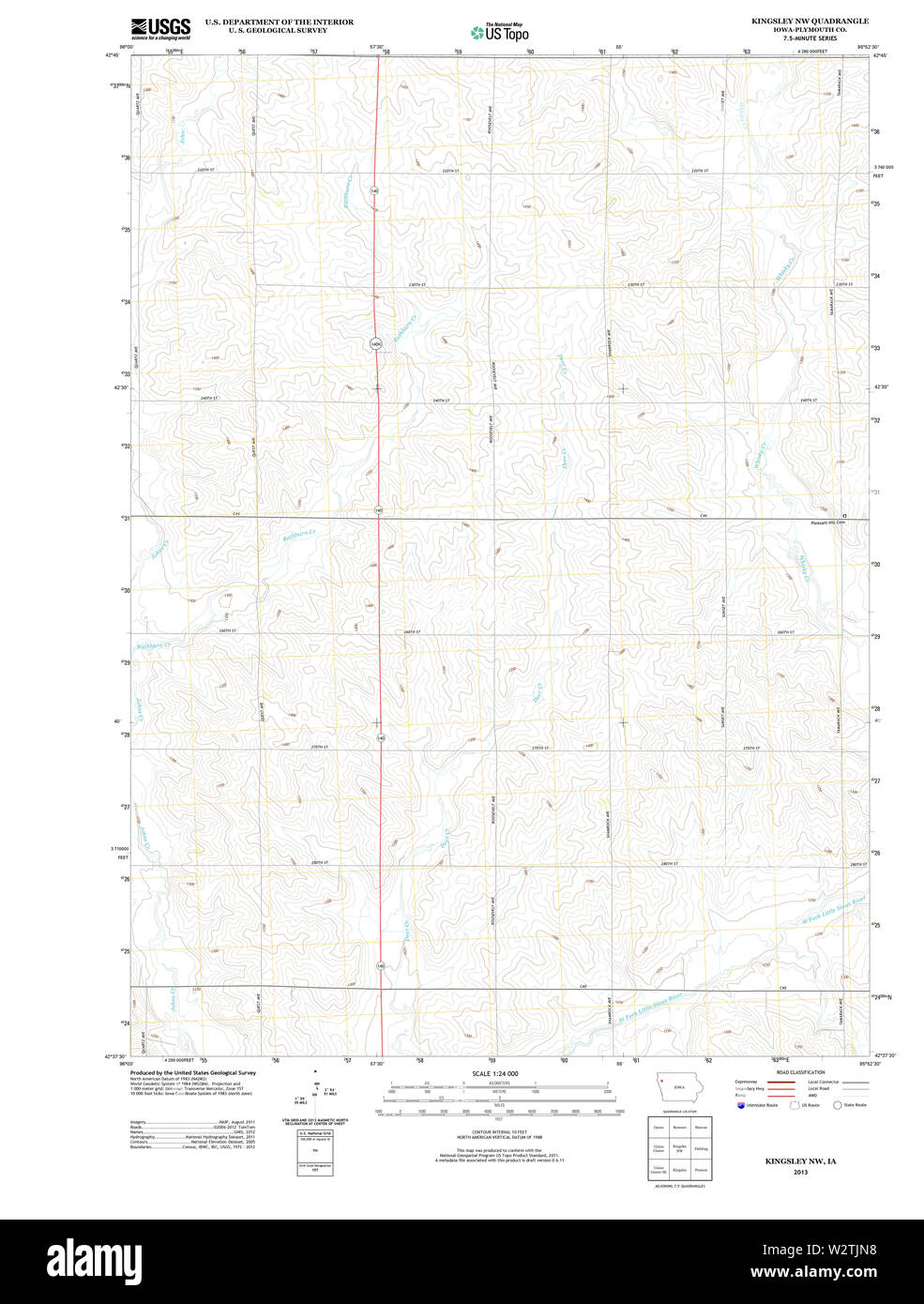 Kingsley iowa map hires stock photography and images Alamy