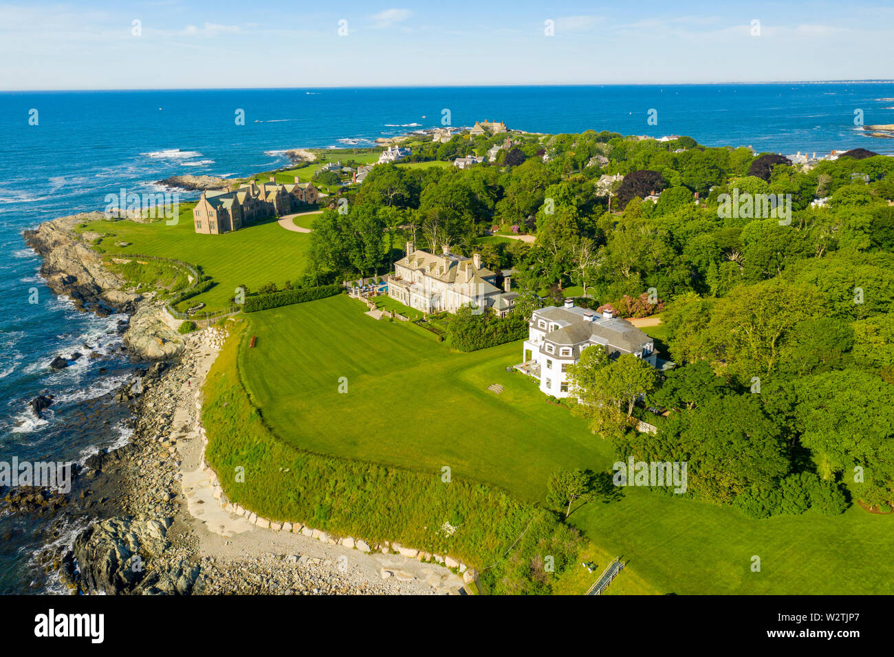 Cliff Walk, Mansions, Newport, Rhode Island, USA Stock Photo Alamy