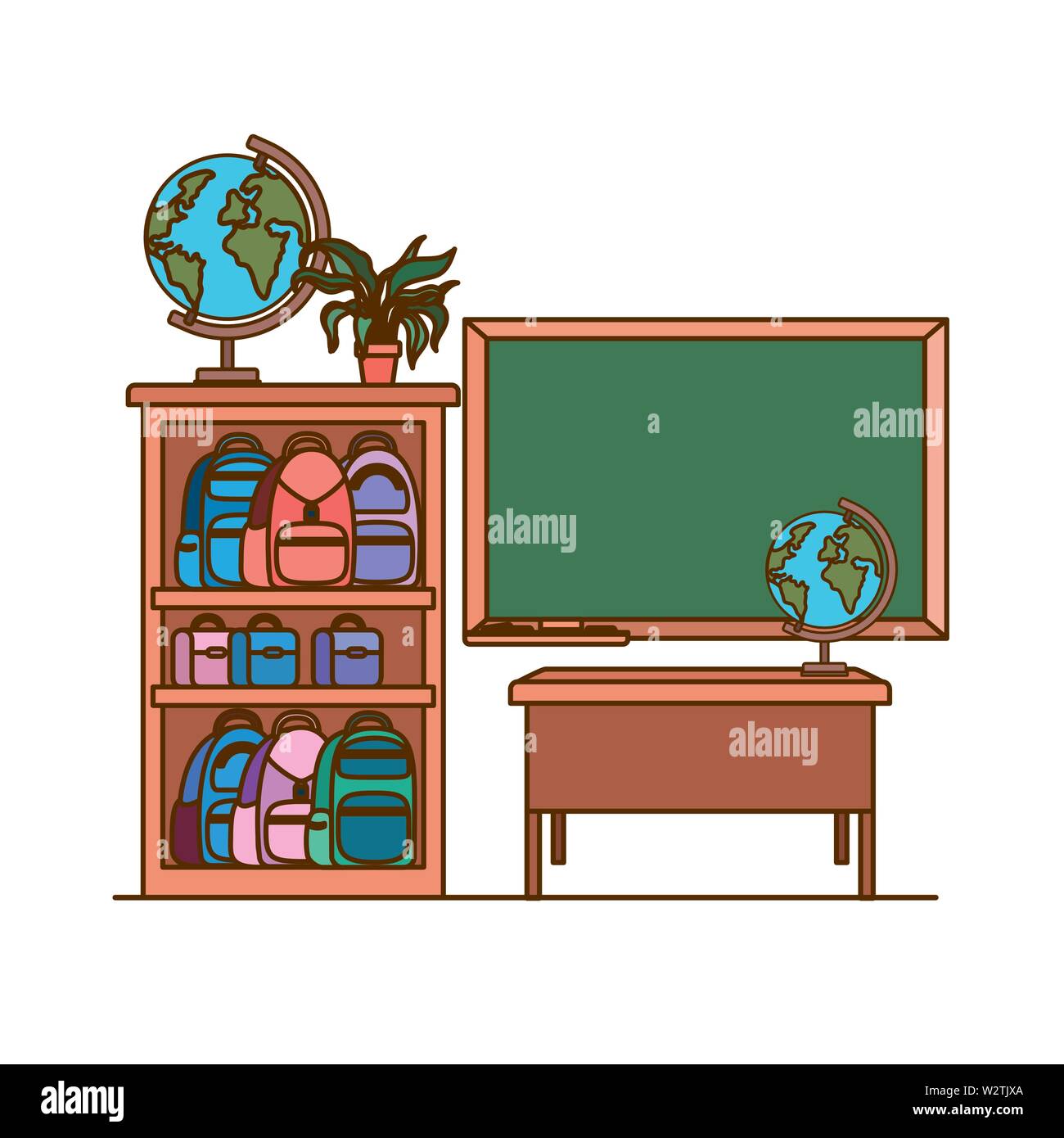 chalkboard of school in classroom Stock Vector Image & Art - Alamy