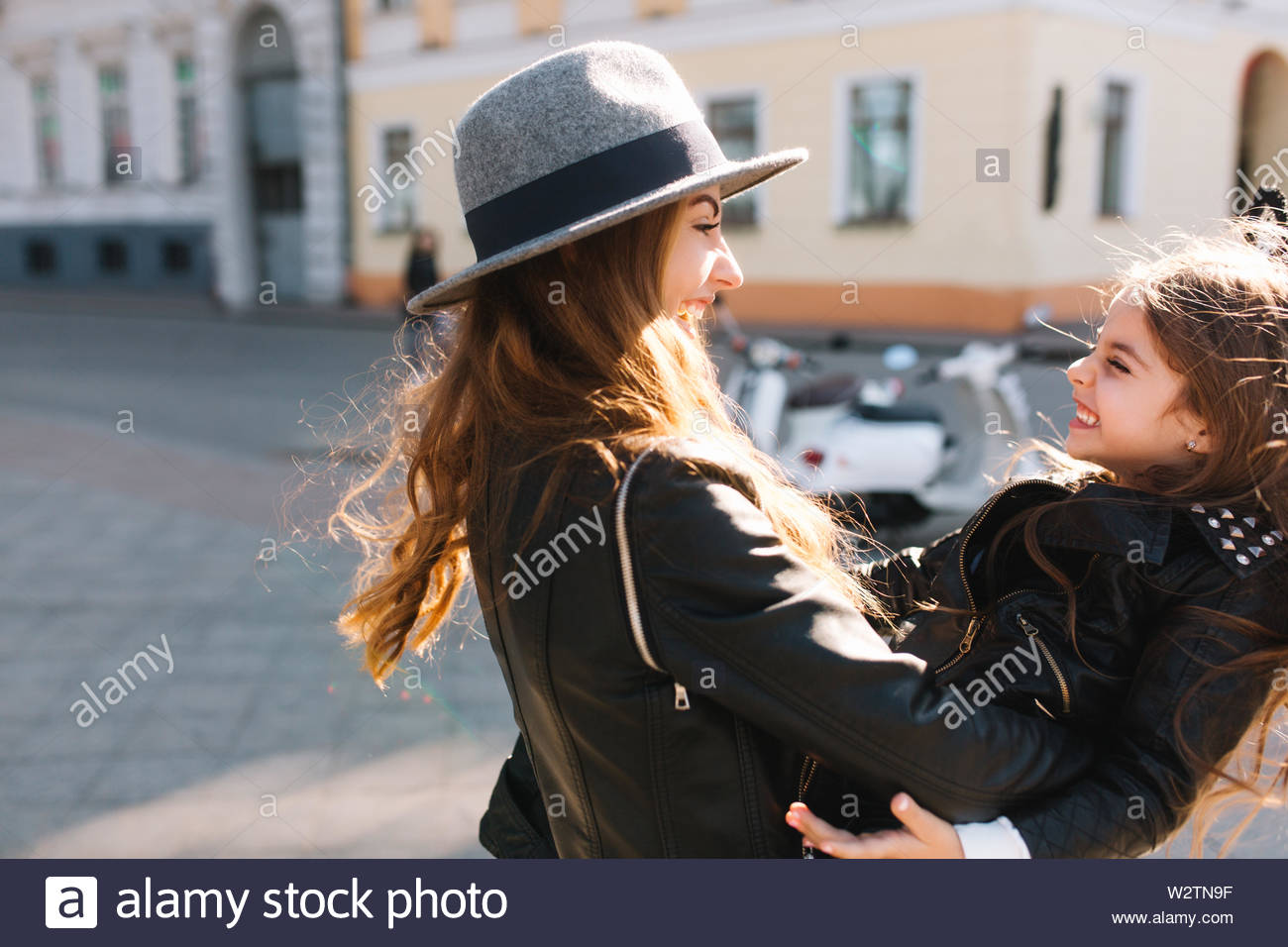 little girl black leather jacket