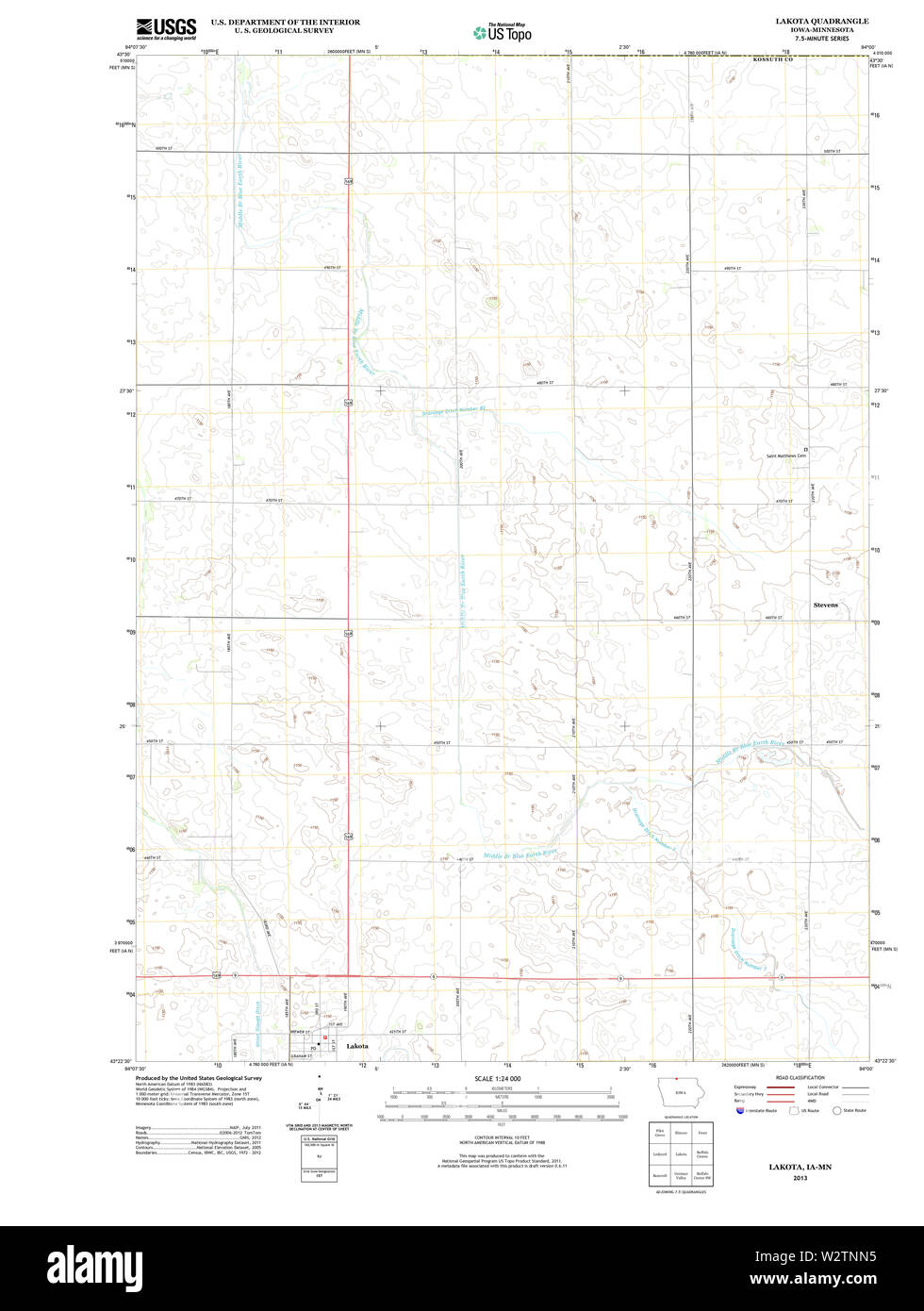 Lakota iowa map Cut Out Stock Images & Pictures Alamy