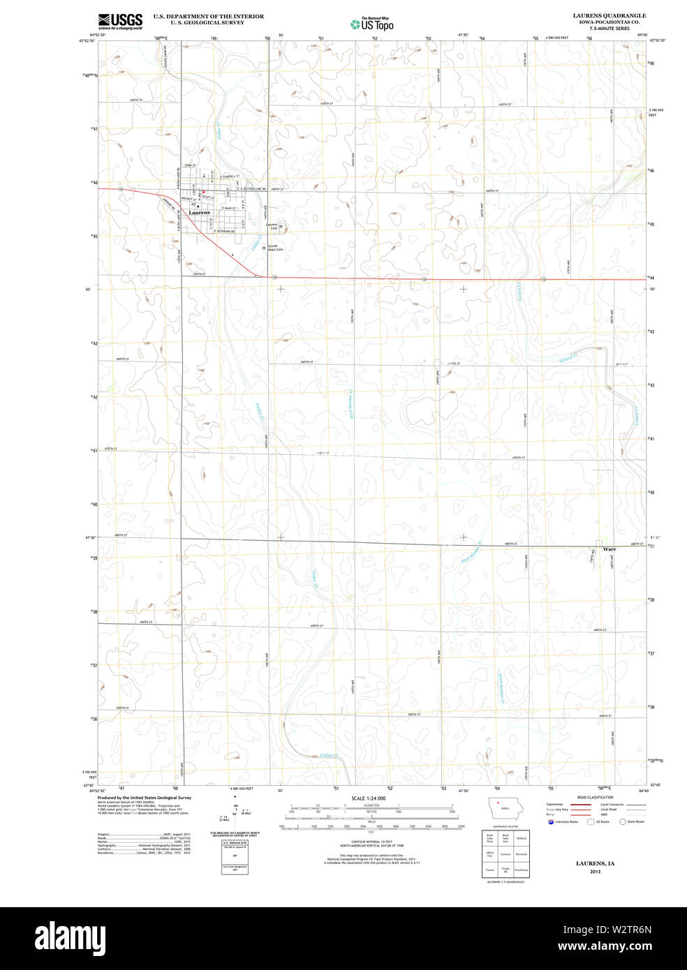 Laurens iowa map hires stock photography and images Alamy