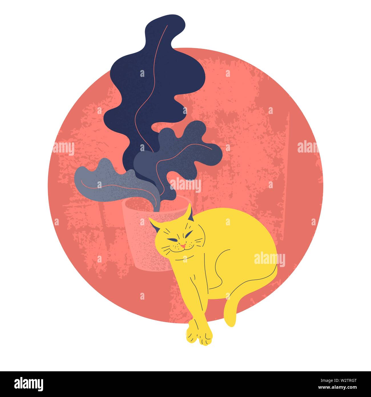 Flat style cat. isolated on white background. stock vector illustration ...