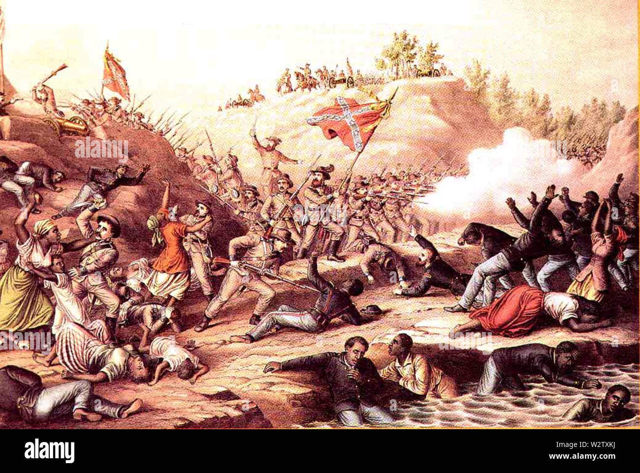 Fort Pillow Massacre, Kurz and Allison, Chicago, 1885 Stock Photo Alamy