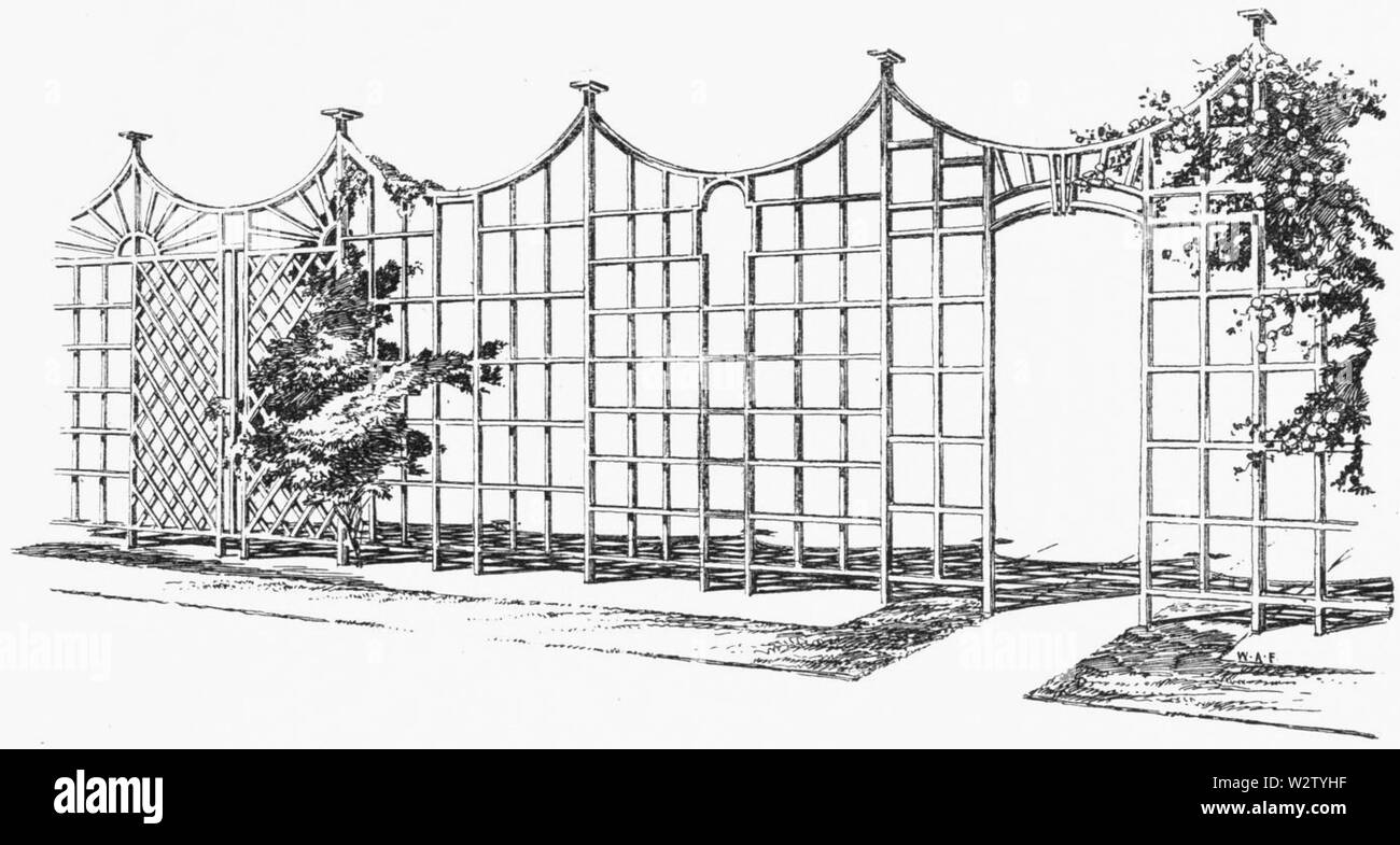 Four Styles of Trelliswork Stock Photo Alamy