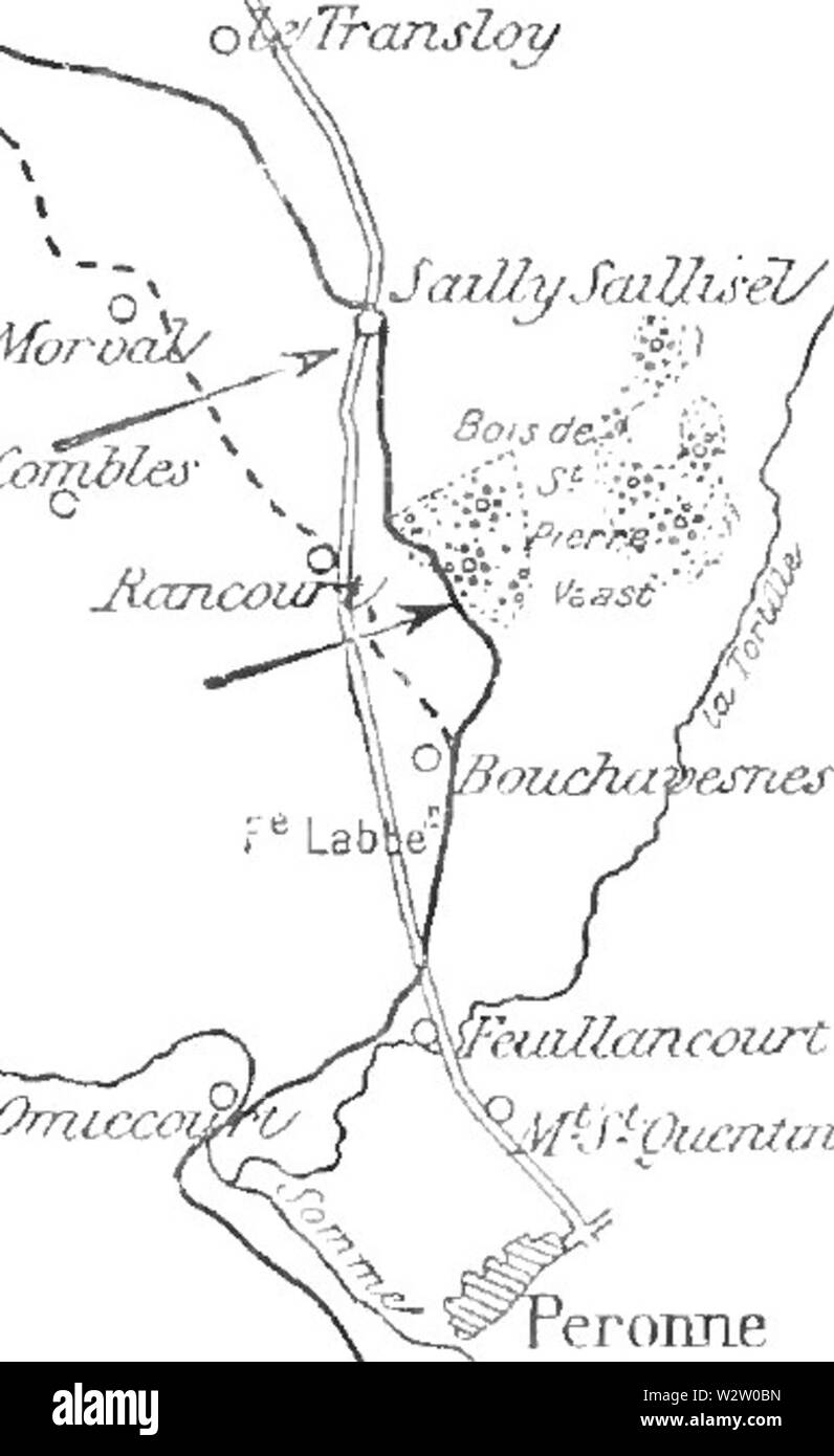 French attacks east of Combles, September-October 1916 Stock Photo