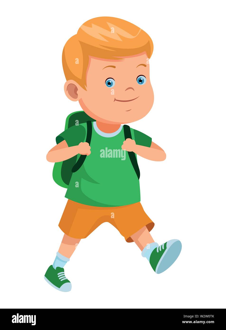 School boy smiling with backpack Stock Vector Image & Art - Alamy