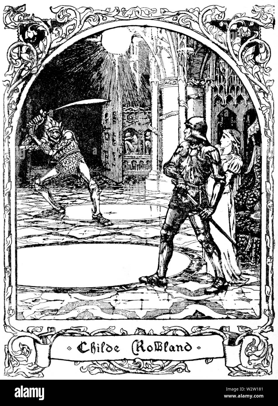 Frontispiece (2) in English Fairy Tales Stock Photo