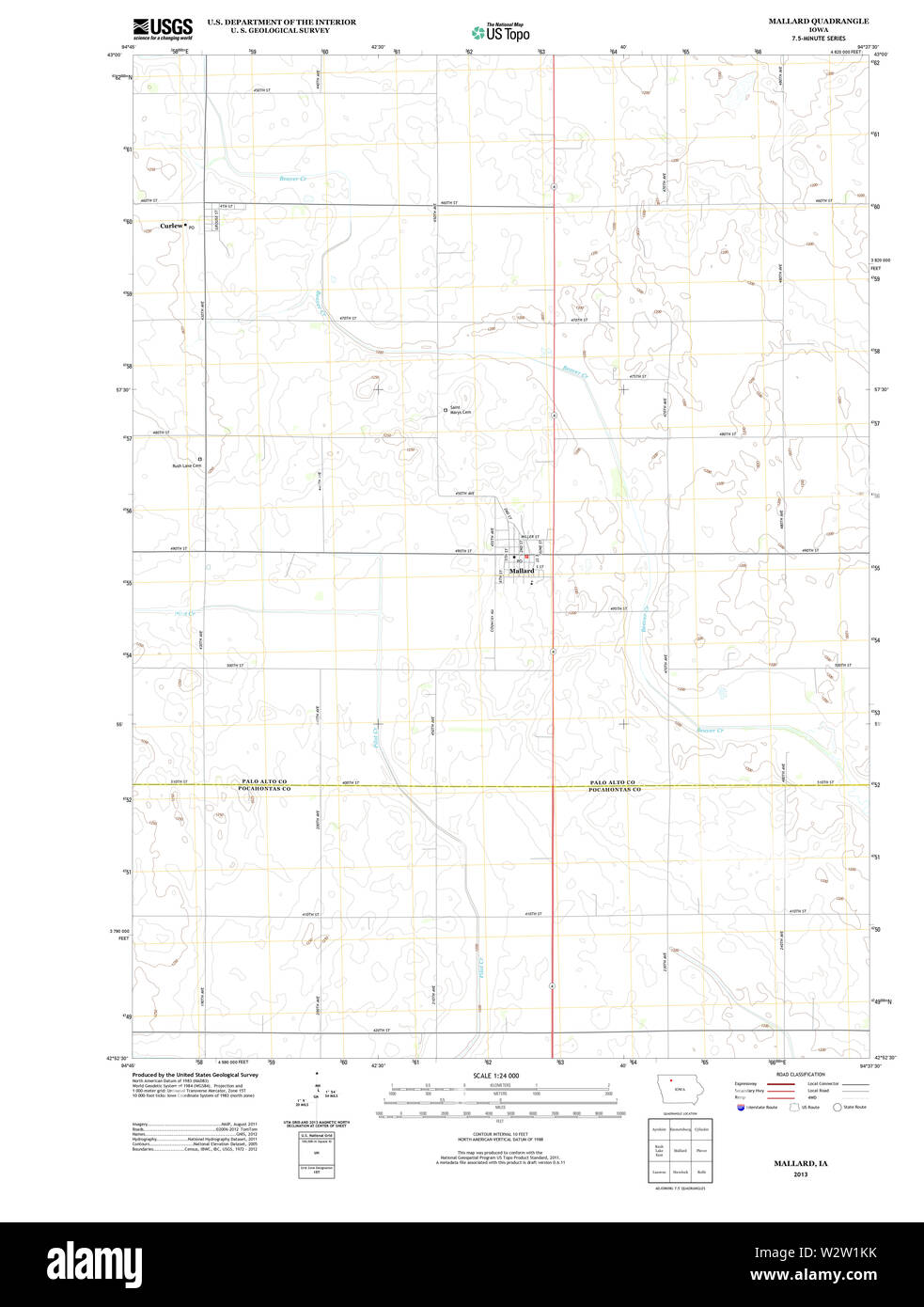 Mallard iowa map hires stock photography and images Alamy