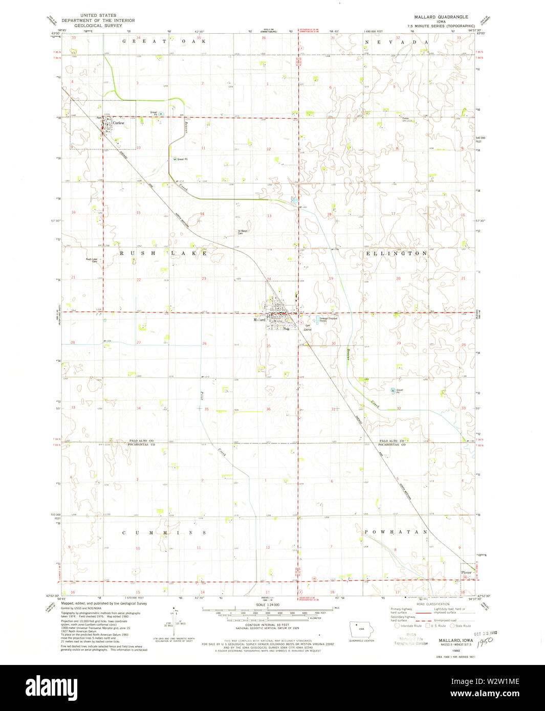 Map of mallard iowa hires stock photography and images Alamy