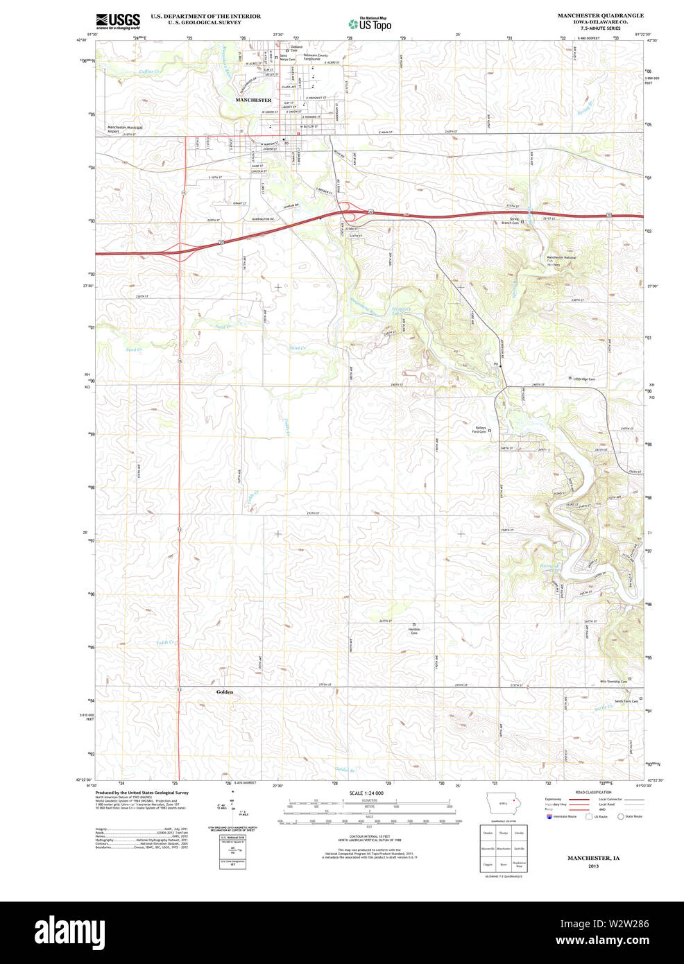 Manchester iowa map Cut Out Stock Images & Pictures Alamy