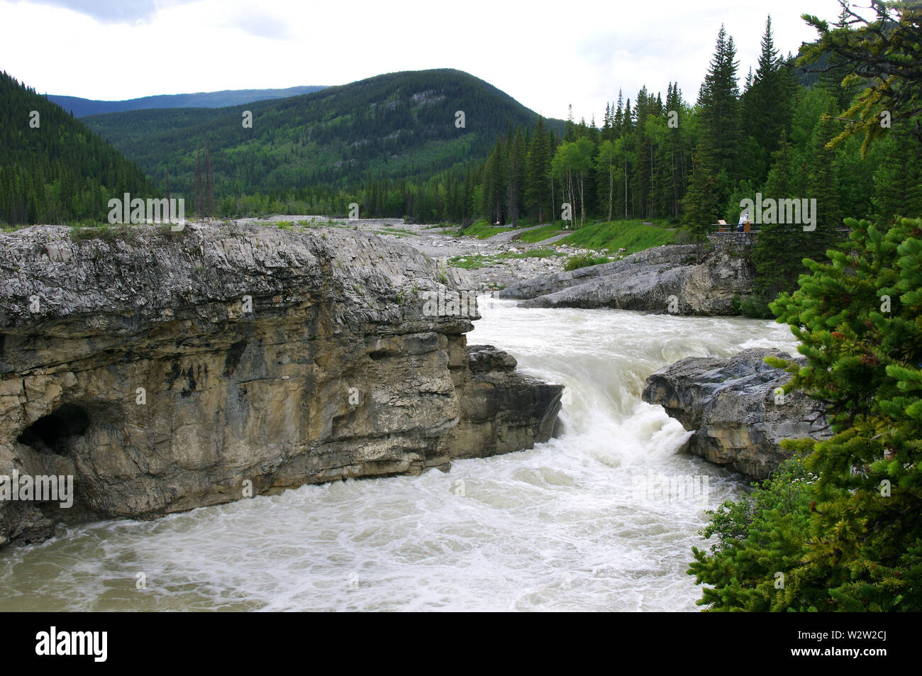 Elbow Falls, Bragg Creek, Alberta Stock Photo