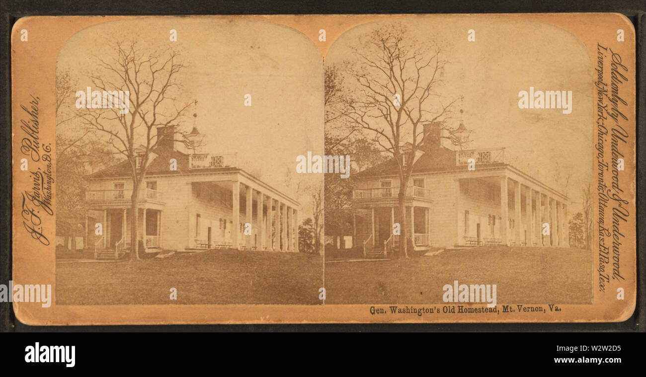 Gen Washington's old homestead, Mt Vernon, Va, by Jarvis, J F (John F), b 1850 Stock Photo