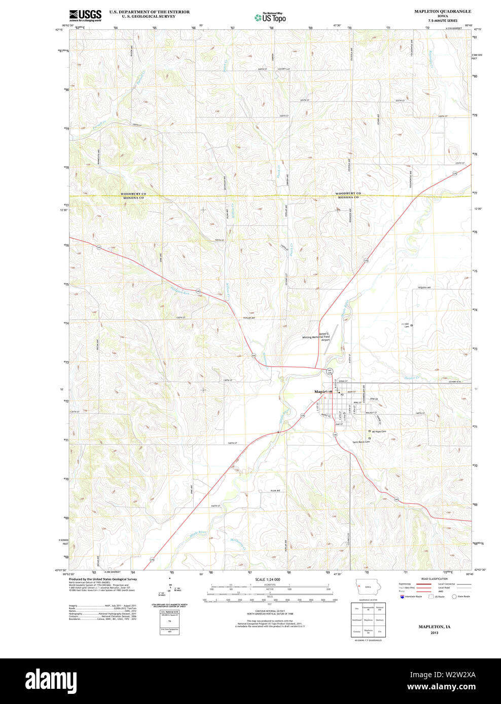 Mapleton iowa map Cut Out Stock Images & Pictures Alamy