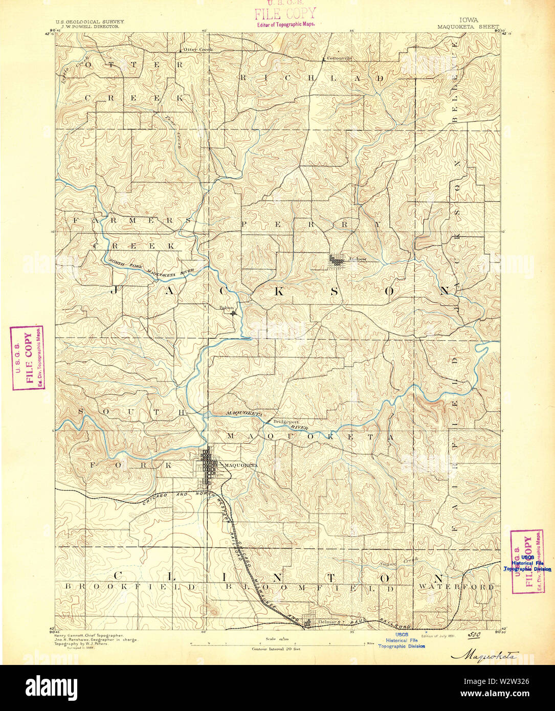 Map of maquoketa hires stock photography and images Alamy