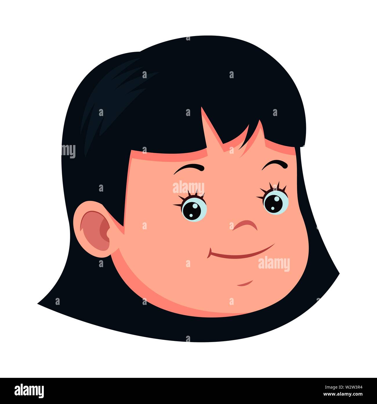 Beautiful little girl smiling face Stock Vector Image & Art - Alamy