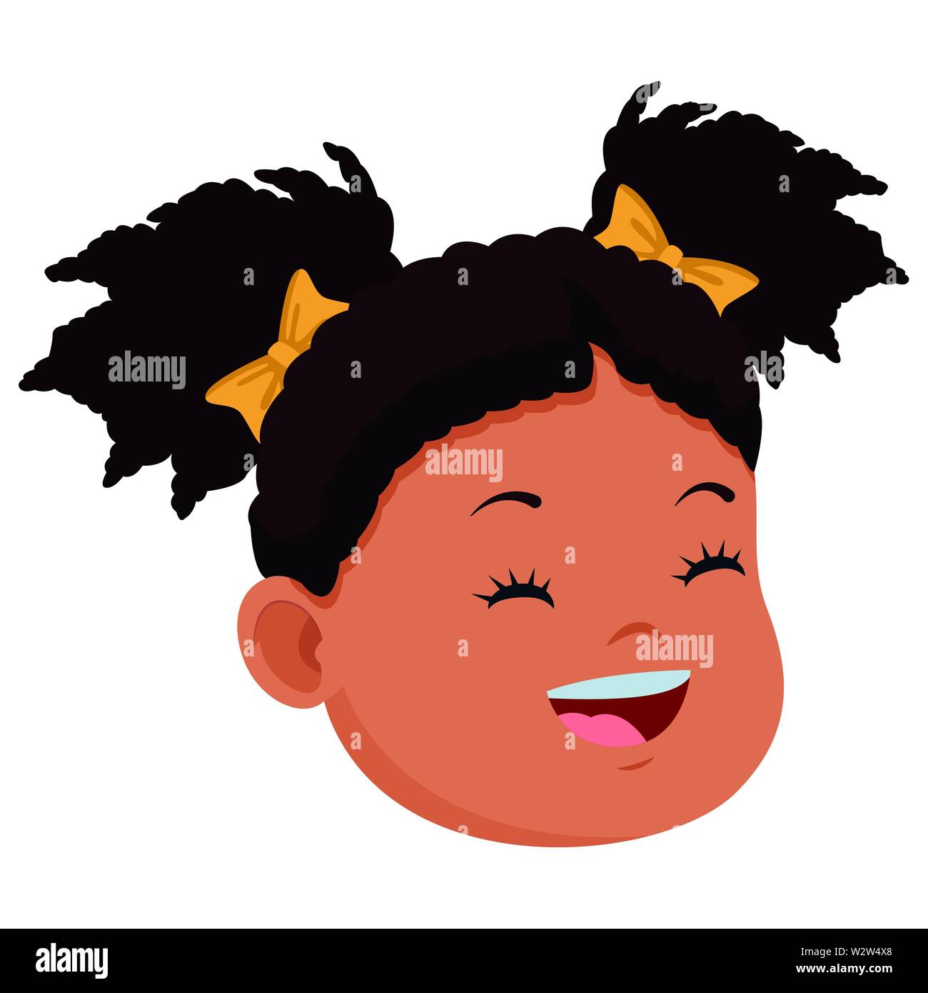 Beautiful little girl smiling face Stock Vector Image & Art - Alamy