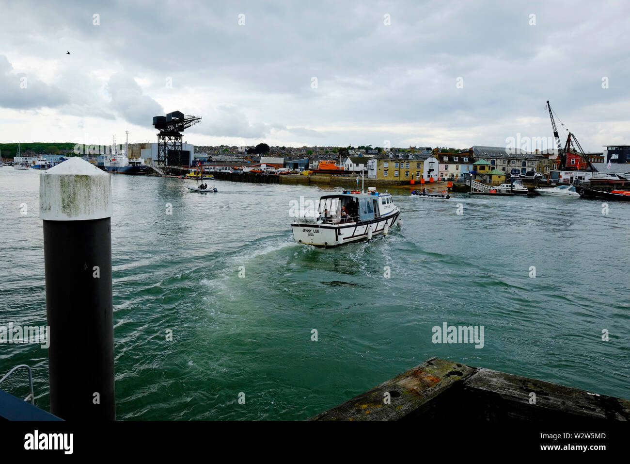 River crossing from East Cowes to West Cowes by boat on the Medina