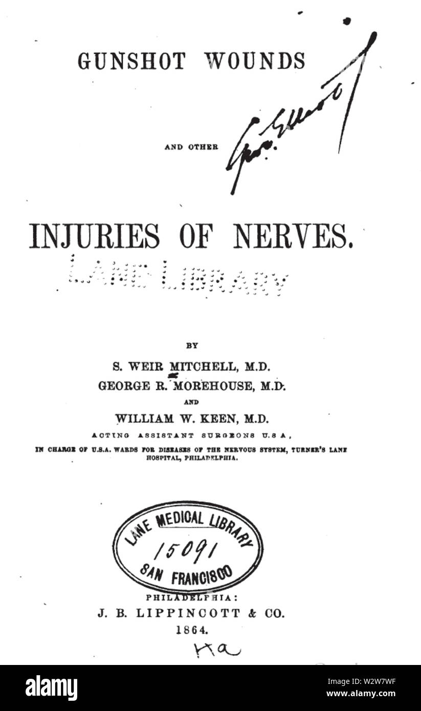 Gunshot Wounds, and Other Injuries of Nerves (1864 Stock Photo Alamy