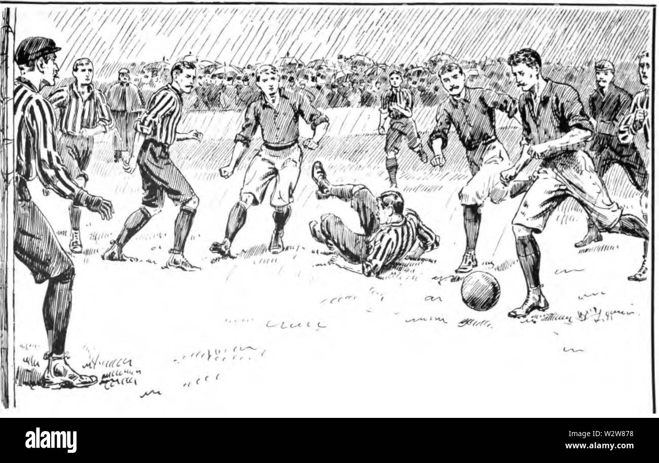 Halfback shoots at Goal Stock Photo Alamy