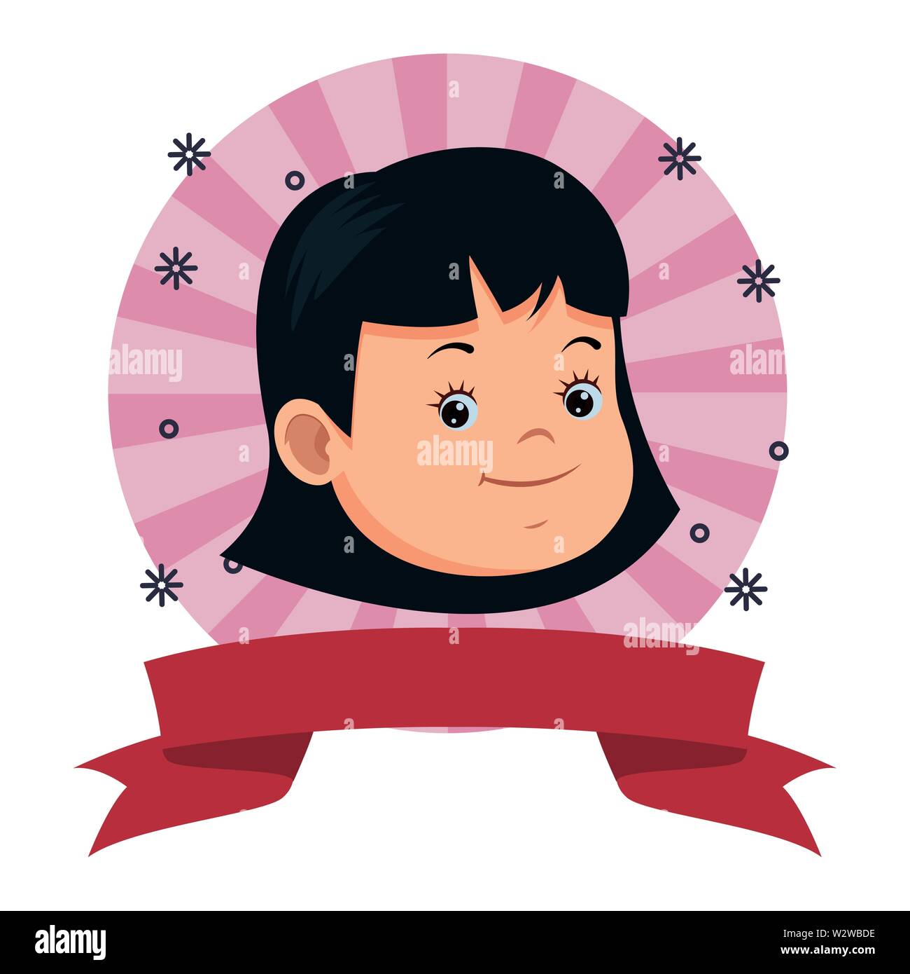 Beautiful little girl smiling face Stock Vector Image & Art - Alamy