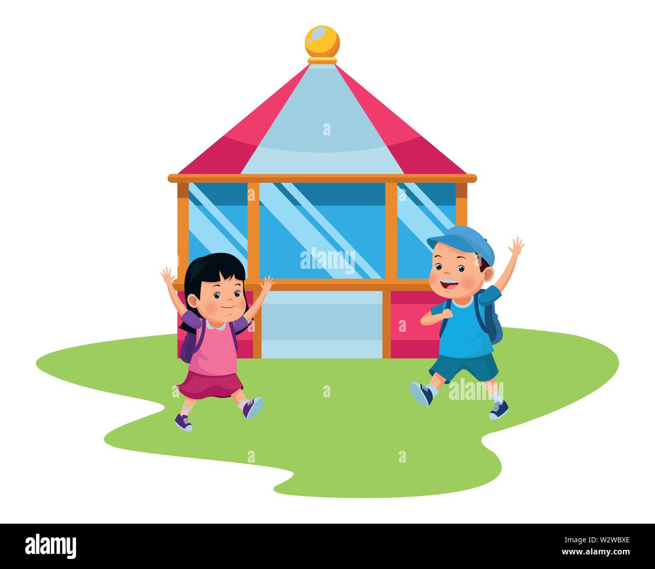 Kids in tent Cut Out Stock Images & Pictures - Alamy