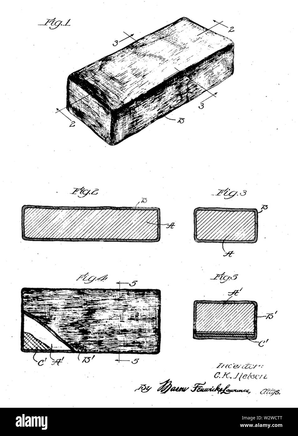 Ice cream bar patent drawing Stock Photo Alamy