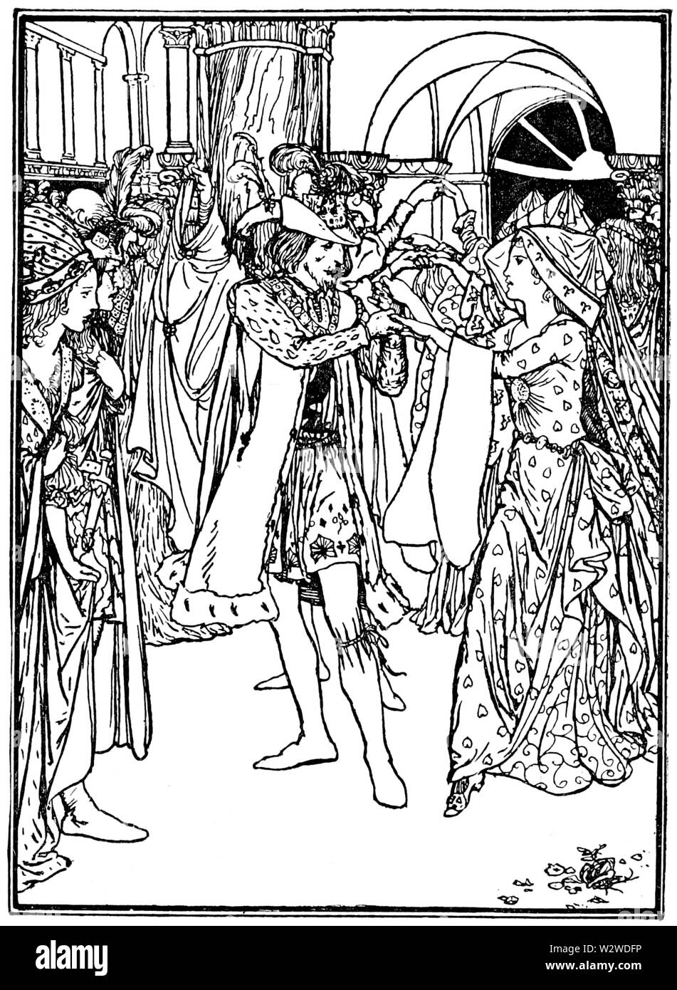 Illustration at page 229 in Grimm's Household Tales (Edwardes, Bell) Stock Photo