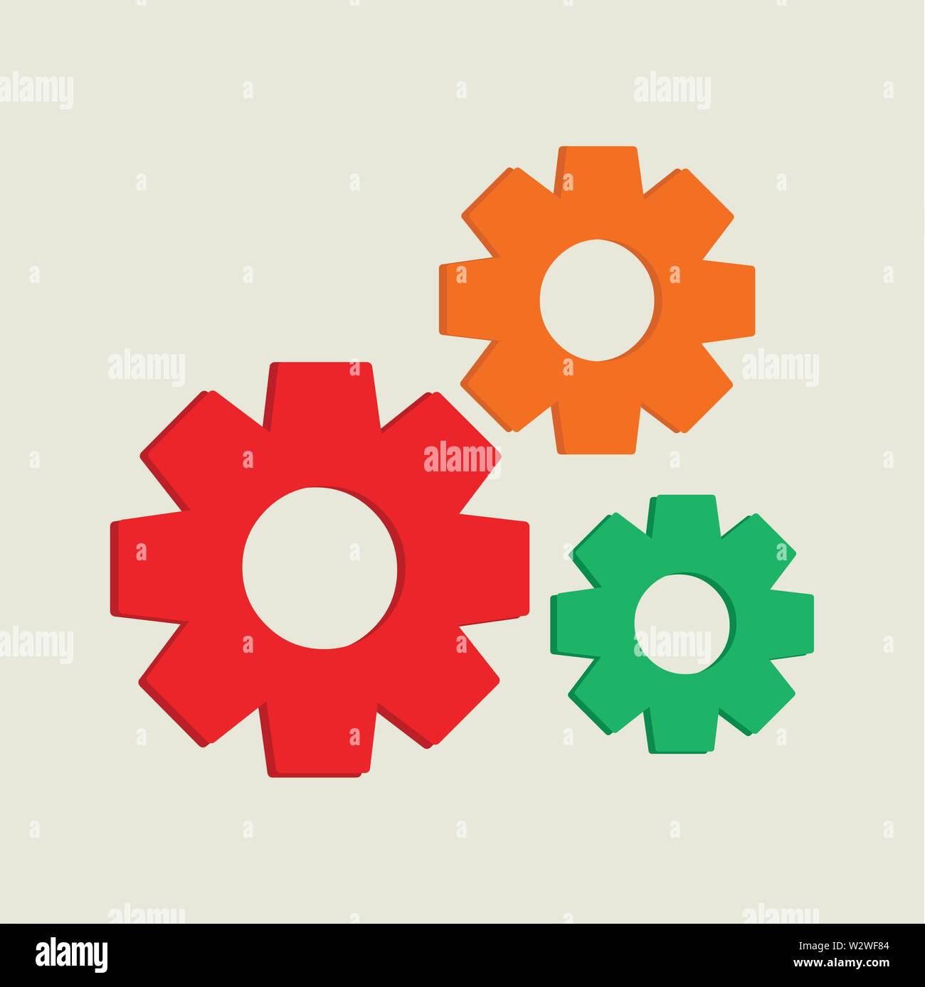 cogwheel gears mechanism technology setting vector illustration Stock Vector