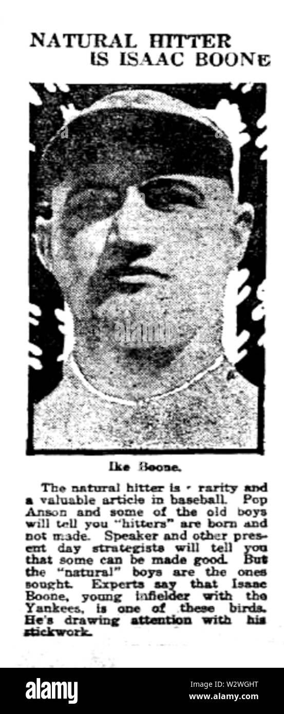 Isaac Boone natural hitter newspaper Stock Photo Alamy