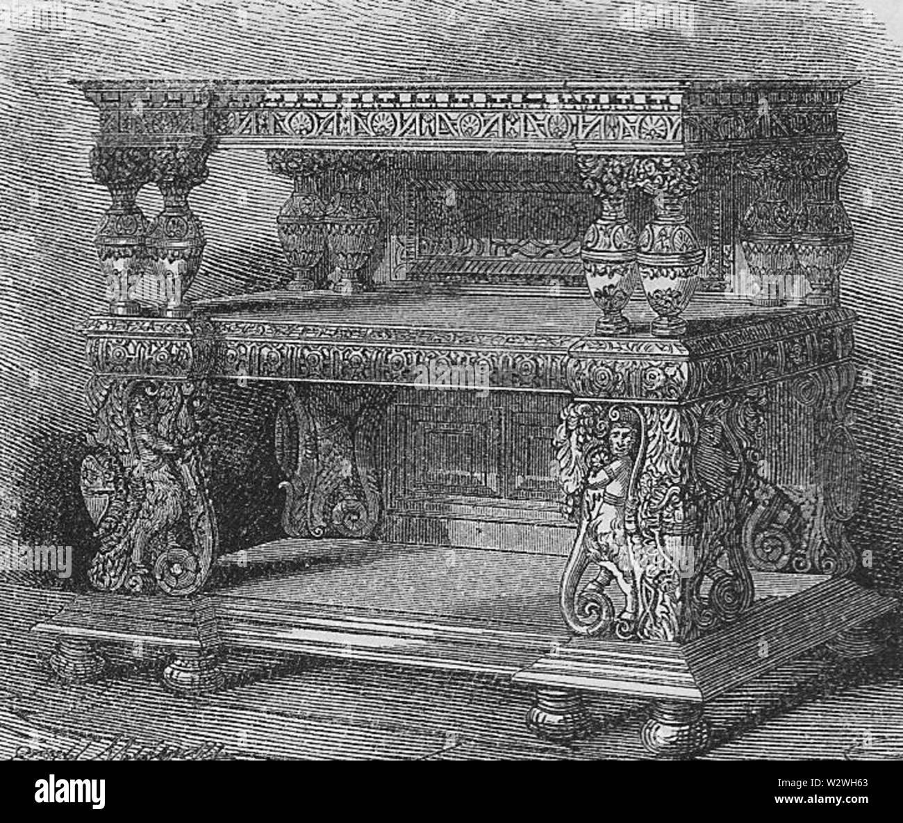 Jacobean furniture Black and White Stock Photos \u0026 Images - Alamy, image size:1300x1185