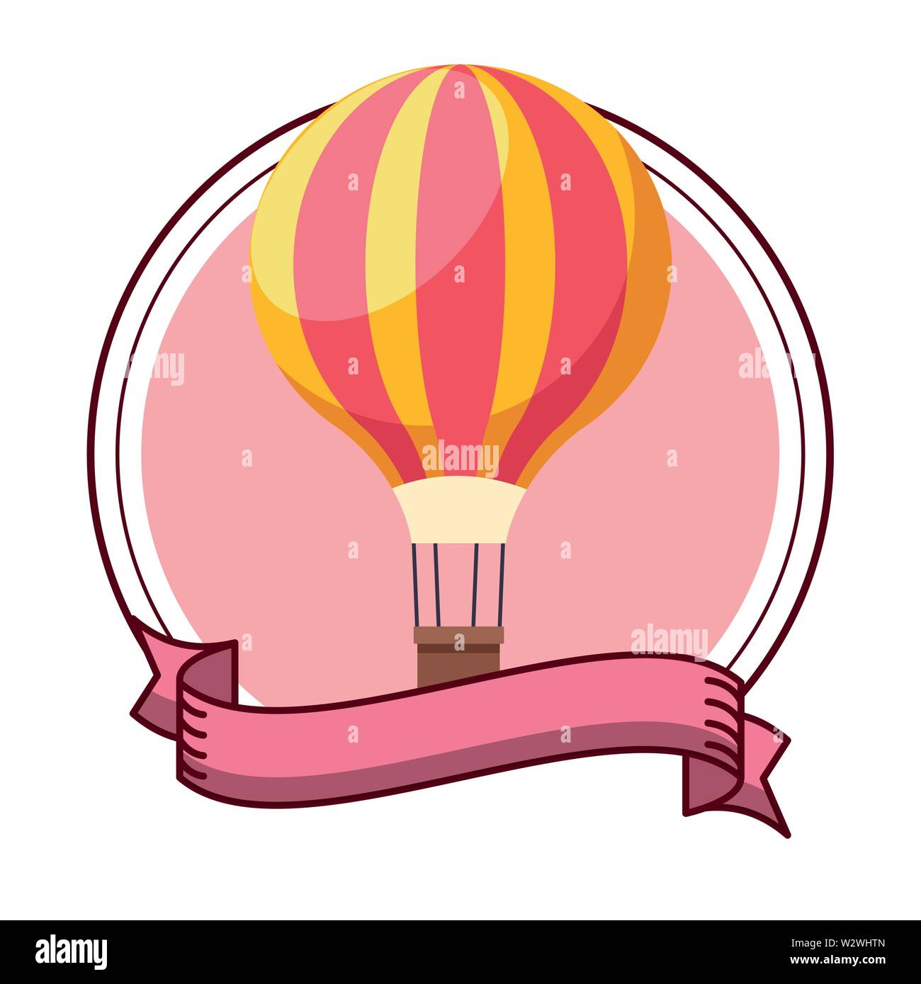 hot air balloon pink background Stock Vector Image & Art Alamy