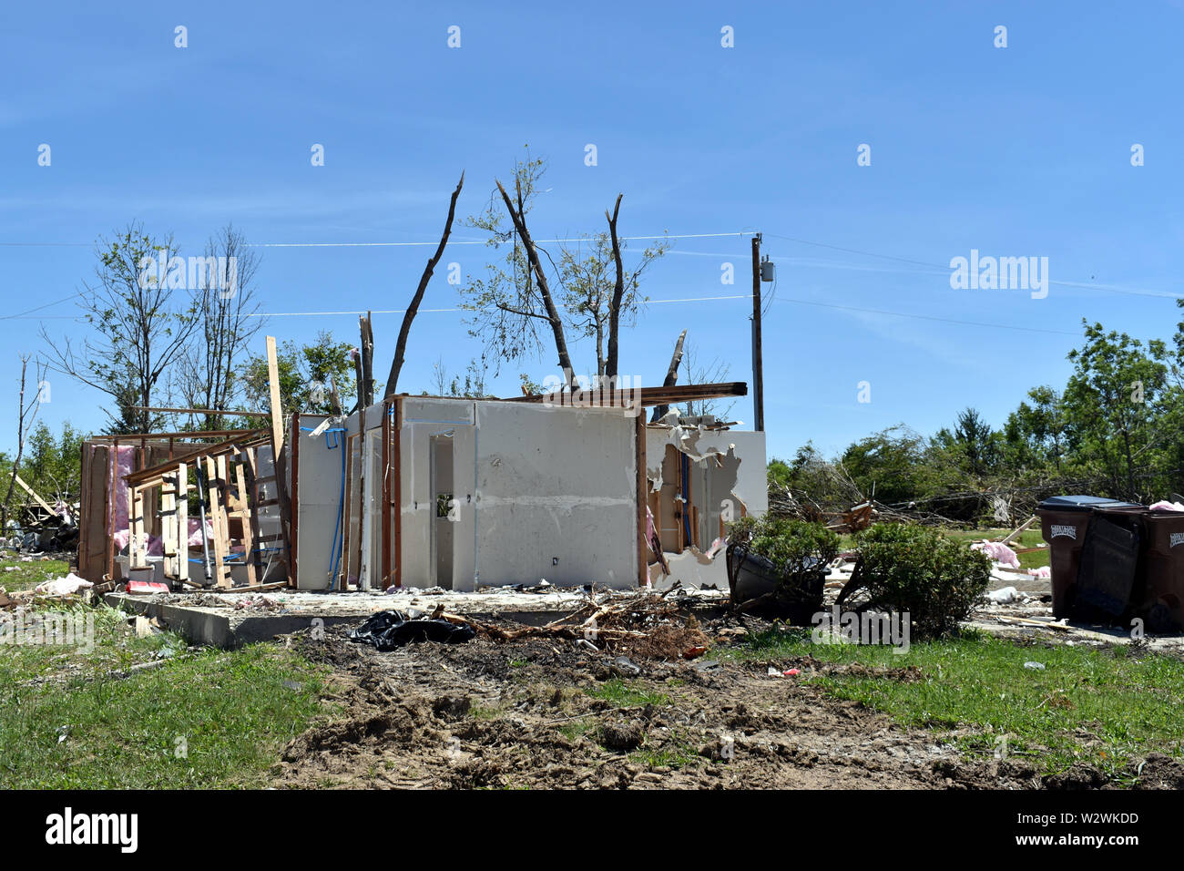 Tornado damage that occurred on May 27, 2019 in the Dayton, Ohio