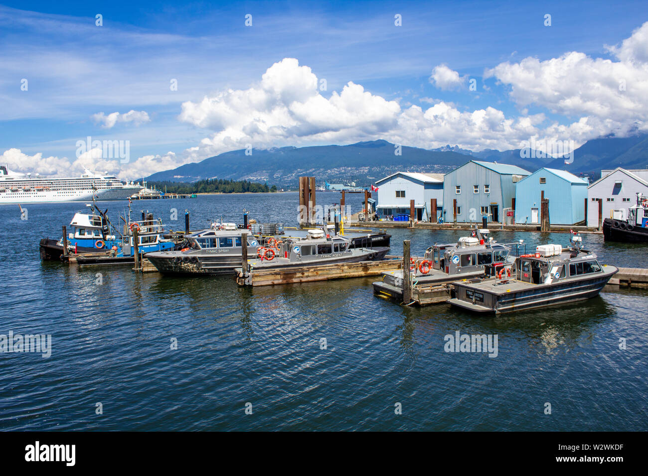 Boats in the harbor Stock Photo