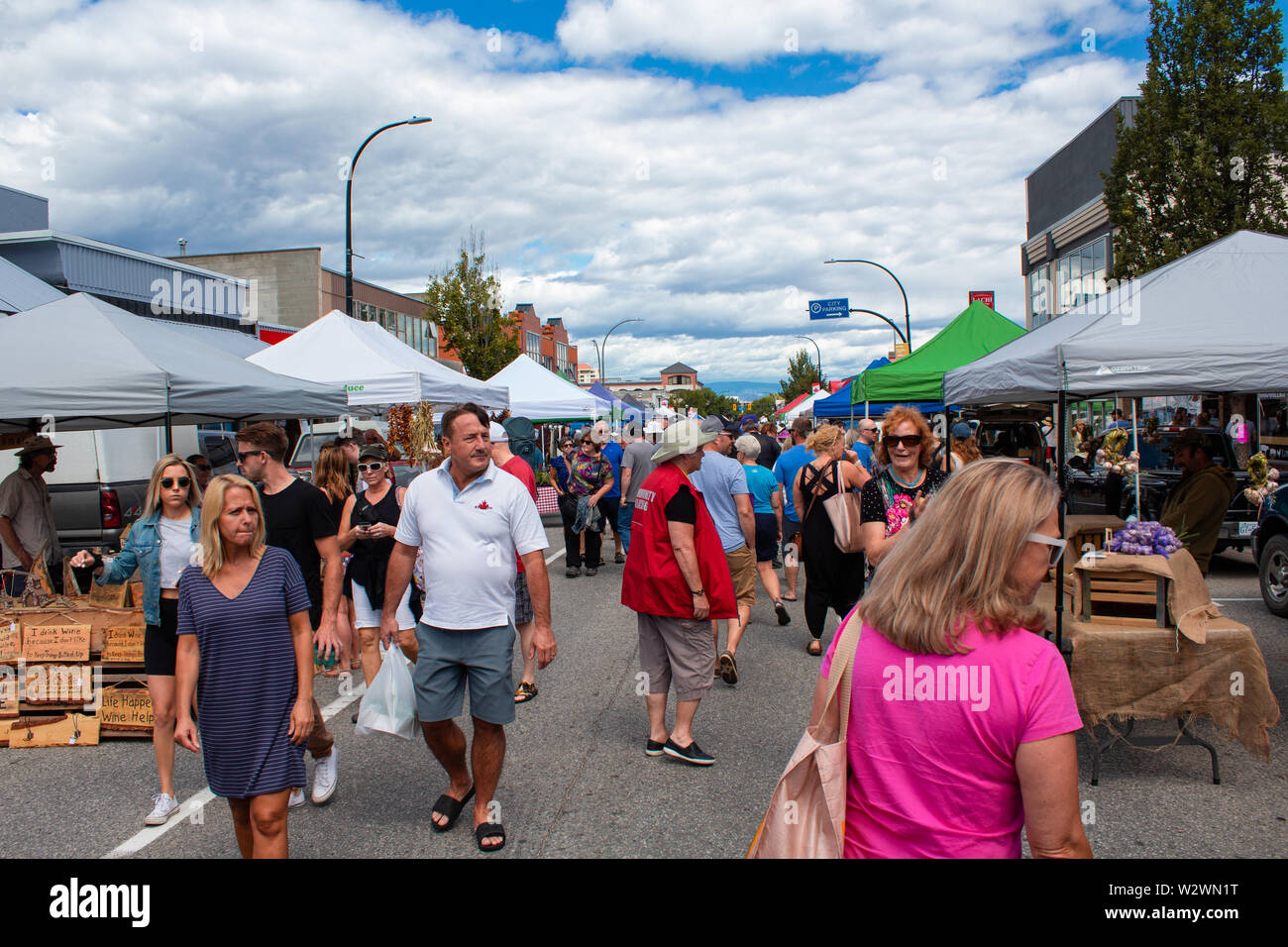 Farmers Market on Canada day weekend Stock Photo