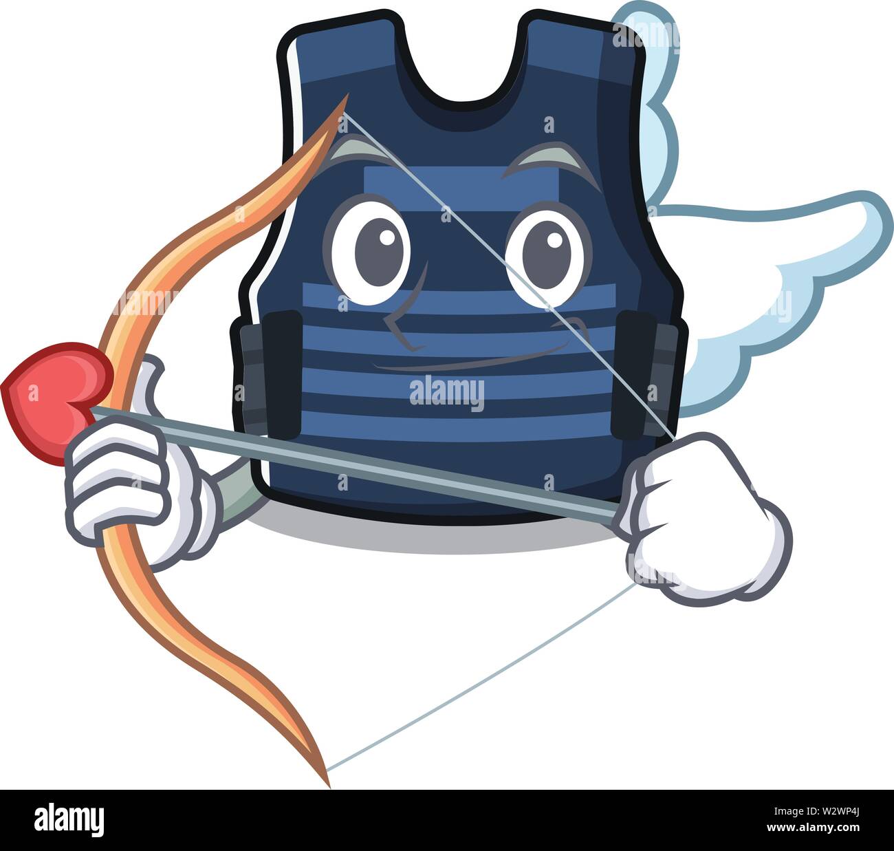 Cupid bulletprof vest isolated in the mascot Stock Vector Image & Art ...