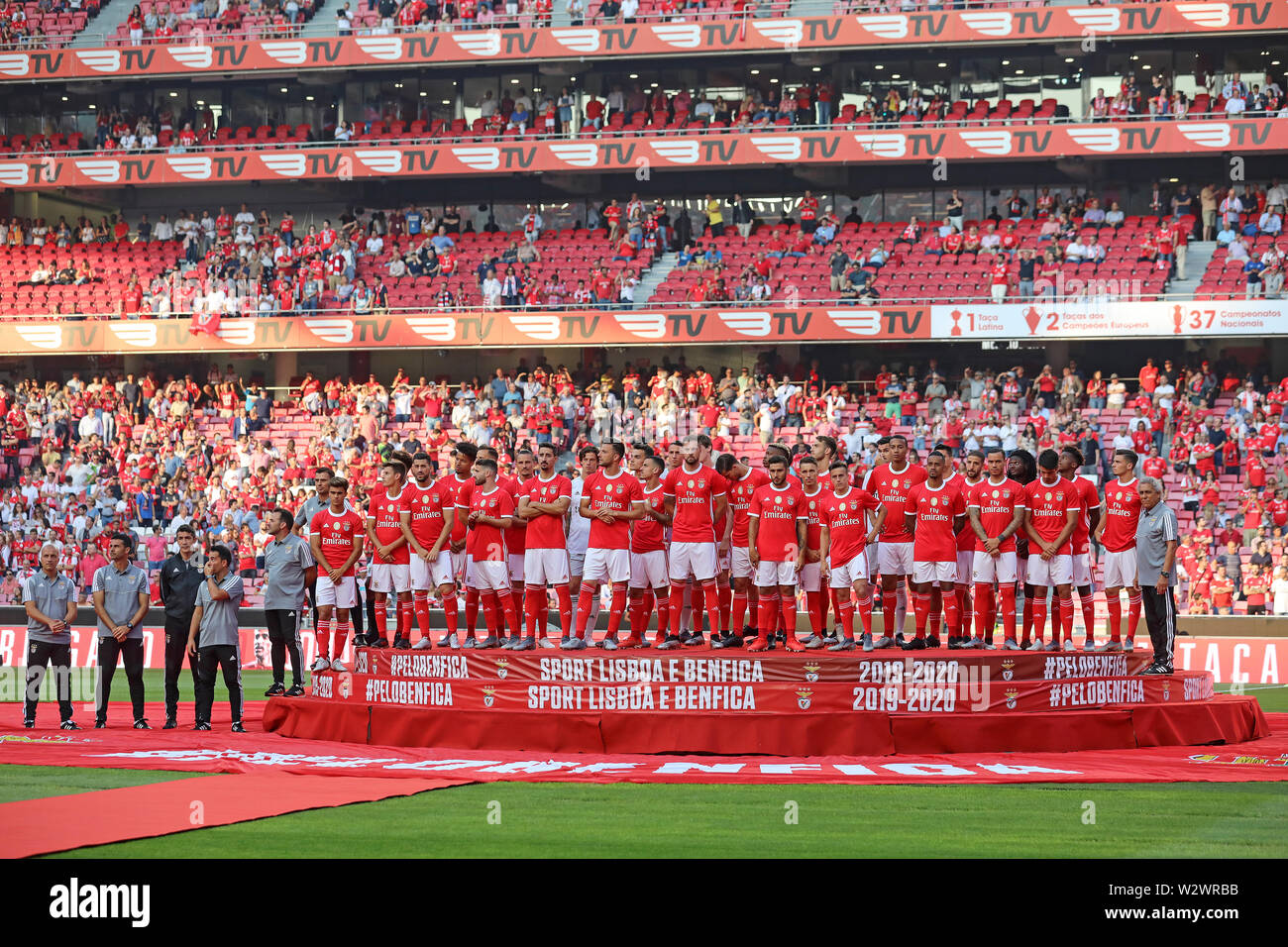 Lisbon, Portugal. 10th July, 2019. SL Benfica Team during the Pre-Season football match 2019/2020 between SL Benfica vs Royal Sporting Club Anderlecht. (Final score: SL Benfica 1 - 2 Royal Sporting Club Anderlecht) Credit: SOPA Images Limited/Alamy Live News Stock Photo