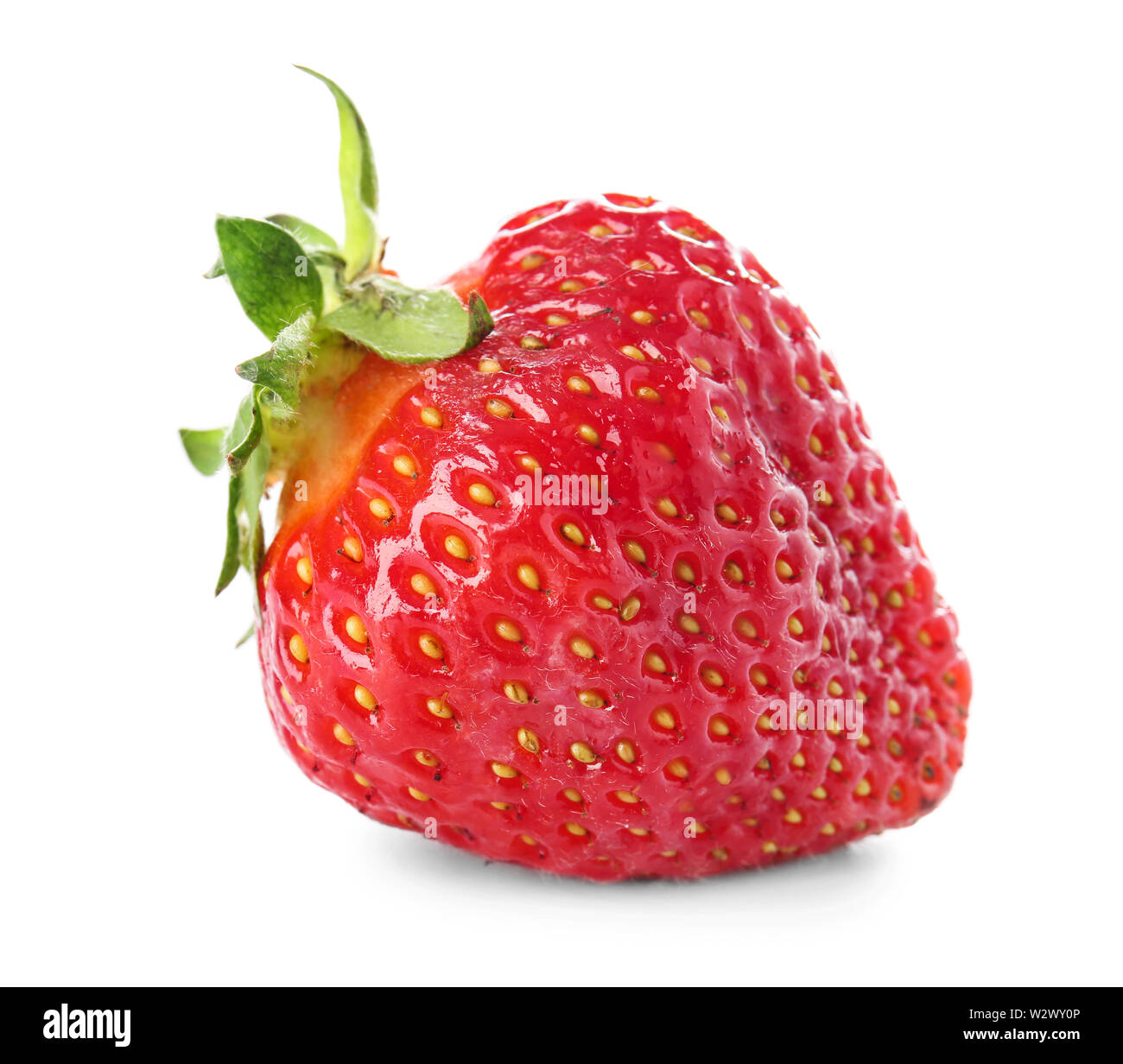 Sweet ripe strawberry on white background Stock Photo - Alamy