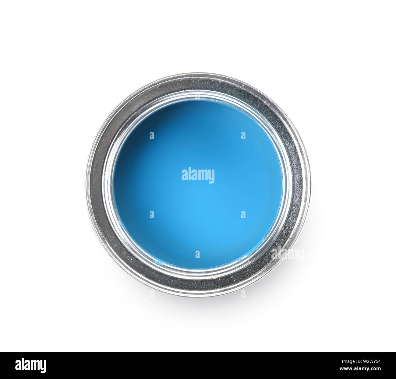 Can of paint on white background Stock Photo Alamy