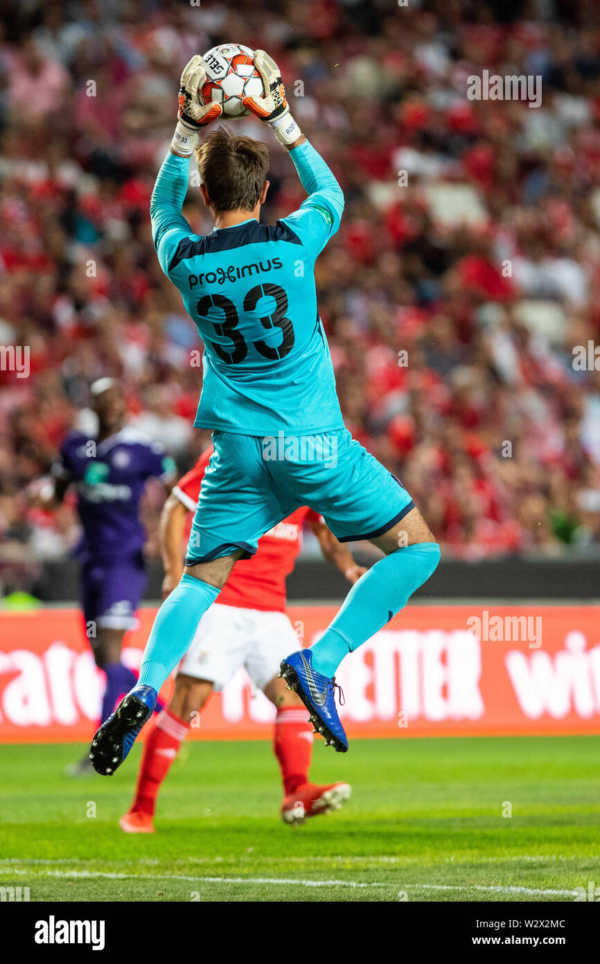 Lisbon, Portugal. 10th July, 2019. Davy Roef of RSC Anderlecht in action during the Pre-Season football match 2019/2020 between SL Benfica vs Royal Sporting Club Anderlecht. (Final score: SL Benfica 1 - 2 Royal Sporting Club Anderlecht) Credit: SOPA Images Limited/Alamy Live News Stock Photo