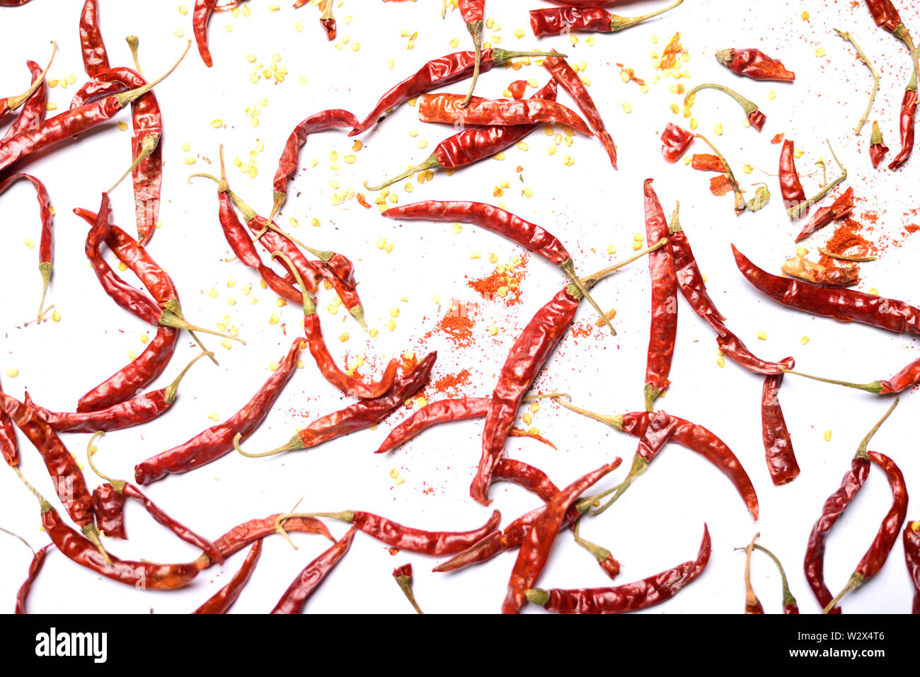 Red chili peppers isolated on white background Stock Photo - Alamy