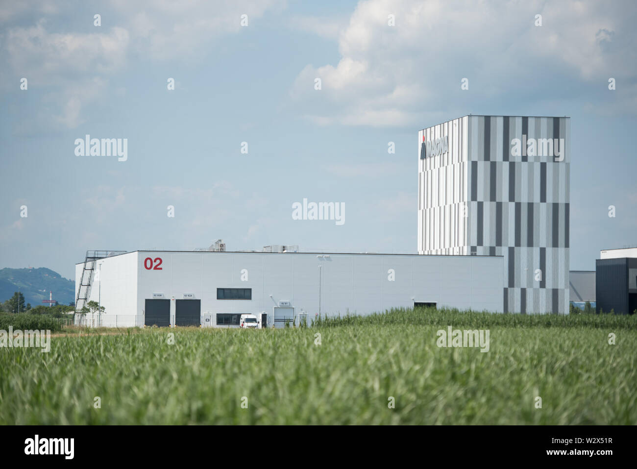 Hoce, Slovenia. 10th July, 2019. Magna Steyr new paint shop plant is
