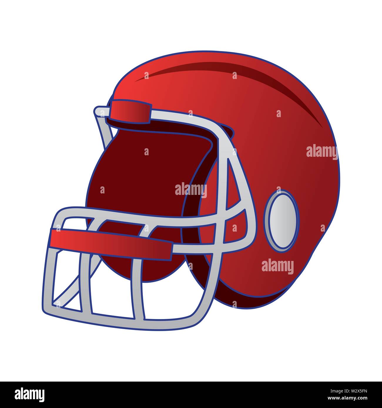 american-football-sport-game-cartoon-blue-lines-stock-vector-image