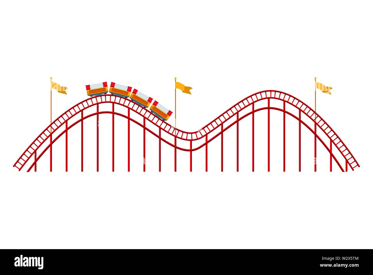 roller coaster in amusement park Stock Vector Image & Art - Alamy