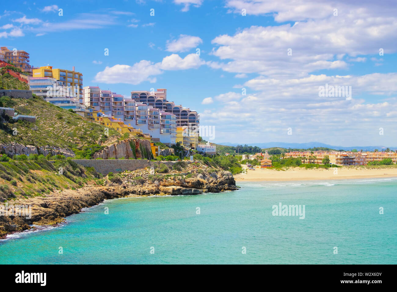 Beaches around Cullera, Province Valencia in Spain Stock Photo
