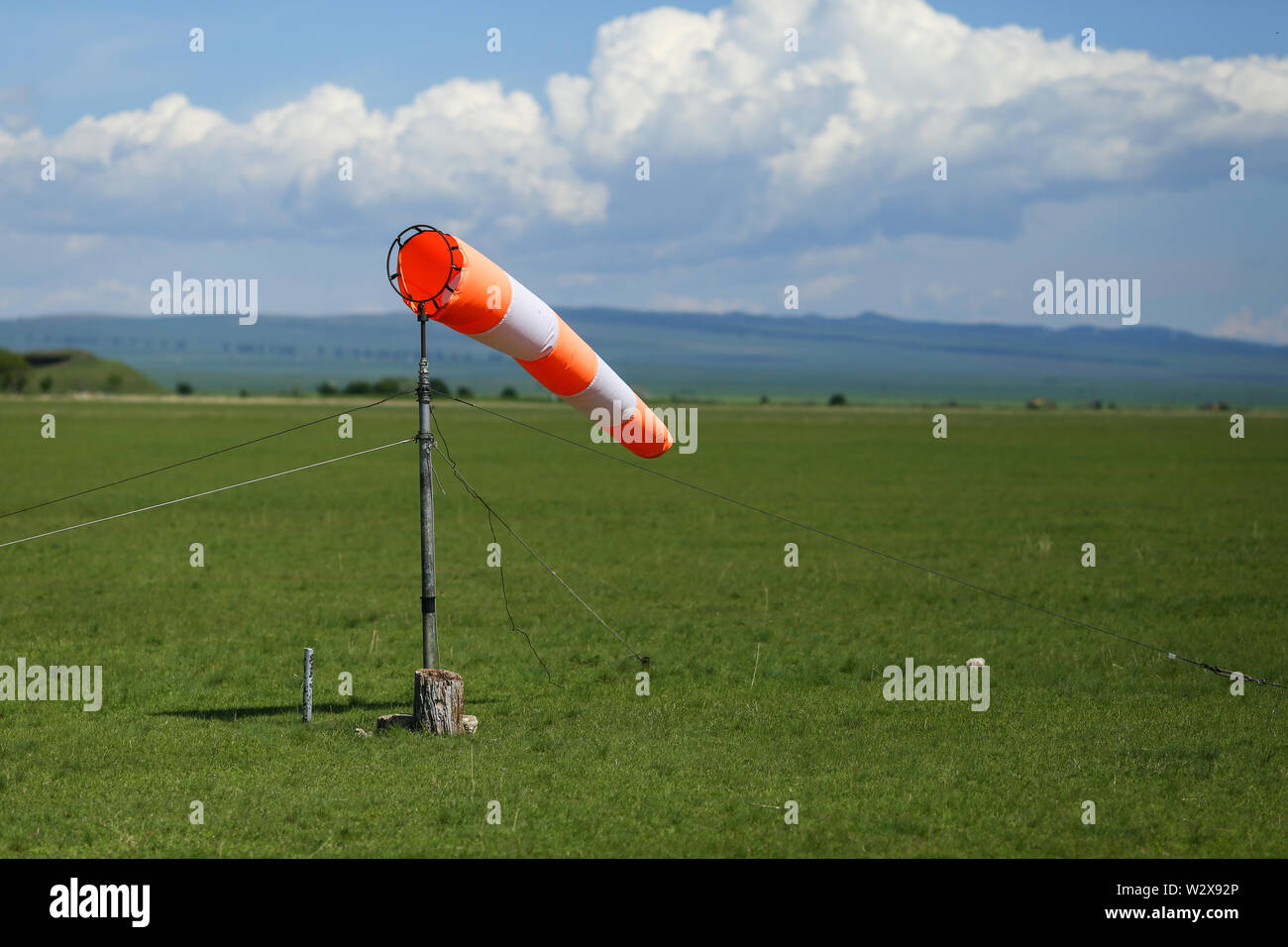 Details with a wind direction indicator on an airport Stock Photo Alamy
