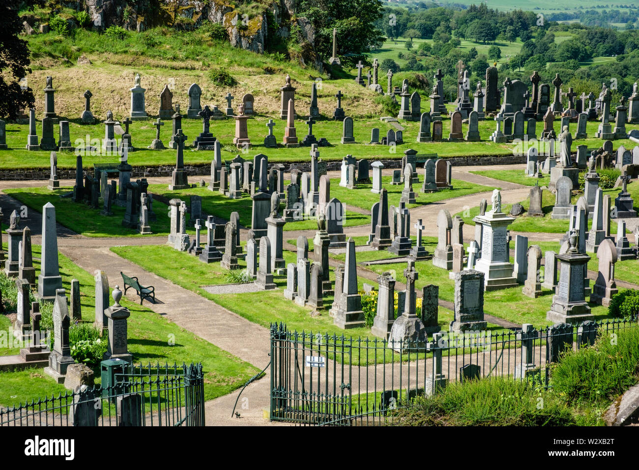 Church of the Holy Rude Graveyard adjacent to Stirling Castle Stirling Stirlingshire Scotland Stock Photo