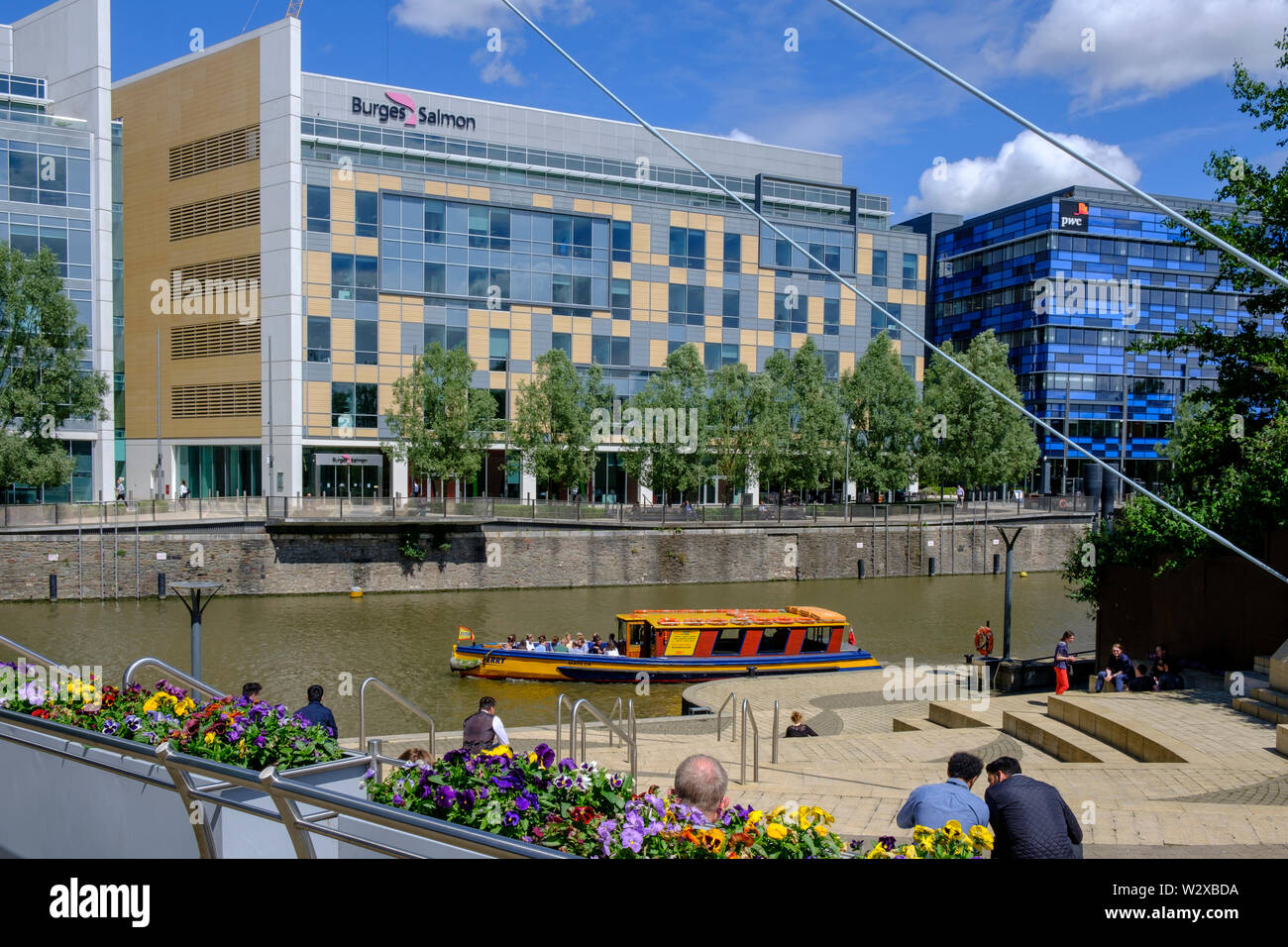 Glass Wharf Temple Quay Bristol Avon England Stock Photo